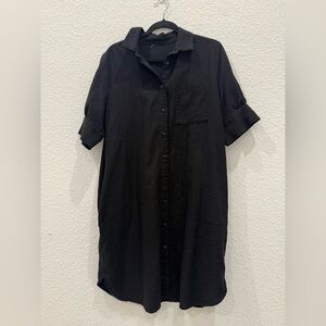 Men's Black Button-Up Shirt
